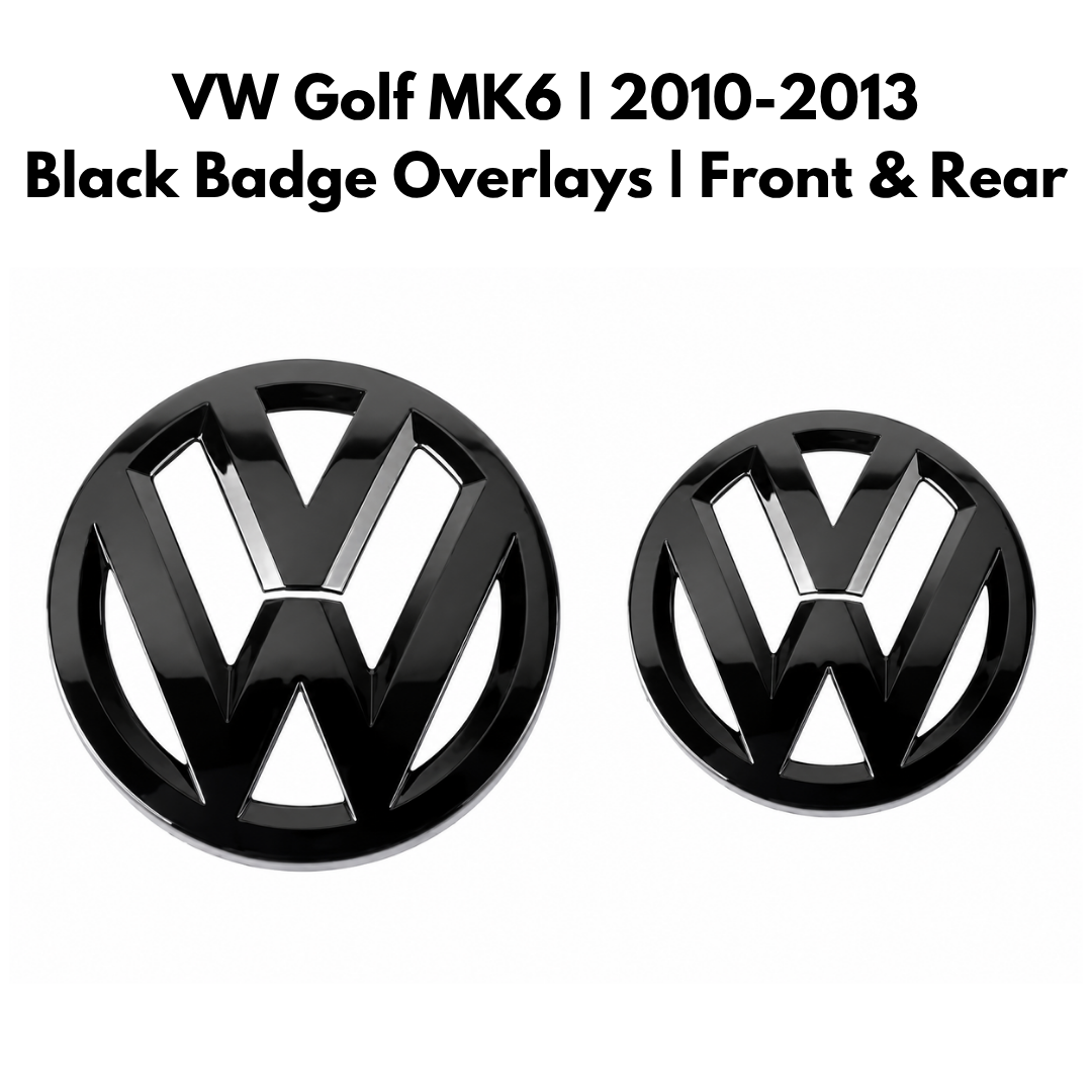 Volkswagen Golf Mk6 2009-2013 Gloss Black Badge Overlay Covers