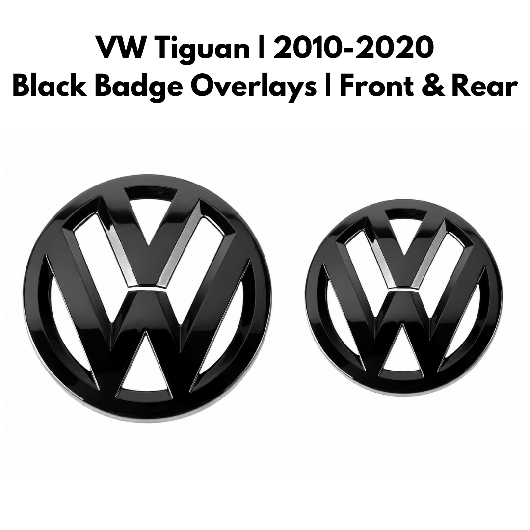 Volkswagen Tiguan 2010-2020 Gloss Black Badge Overlay Covers