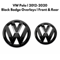 Volkswagen Polo 2012-2020 Gloss Black Badge Overlay Covers
