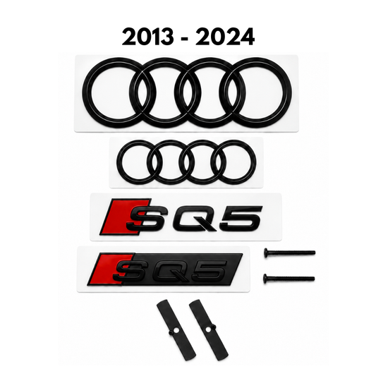 Audi SQ5 Gloss Black Badge Set | Front & Rear | 2013-2024