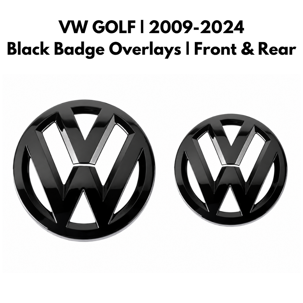 Volkswagen Golf 2009-2024 Gloss Black Badge Overlay Covers
