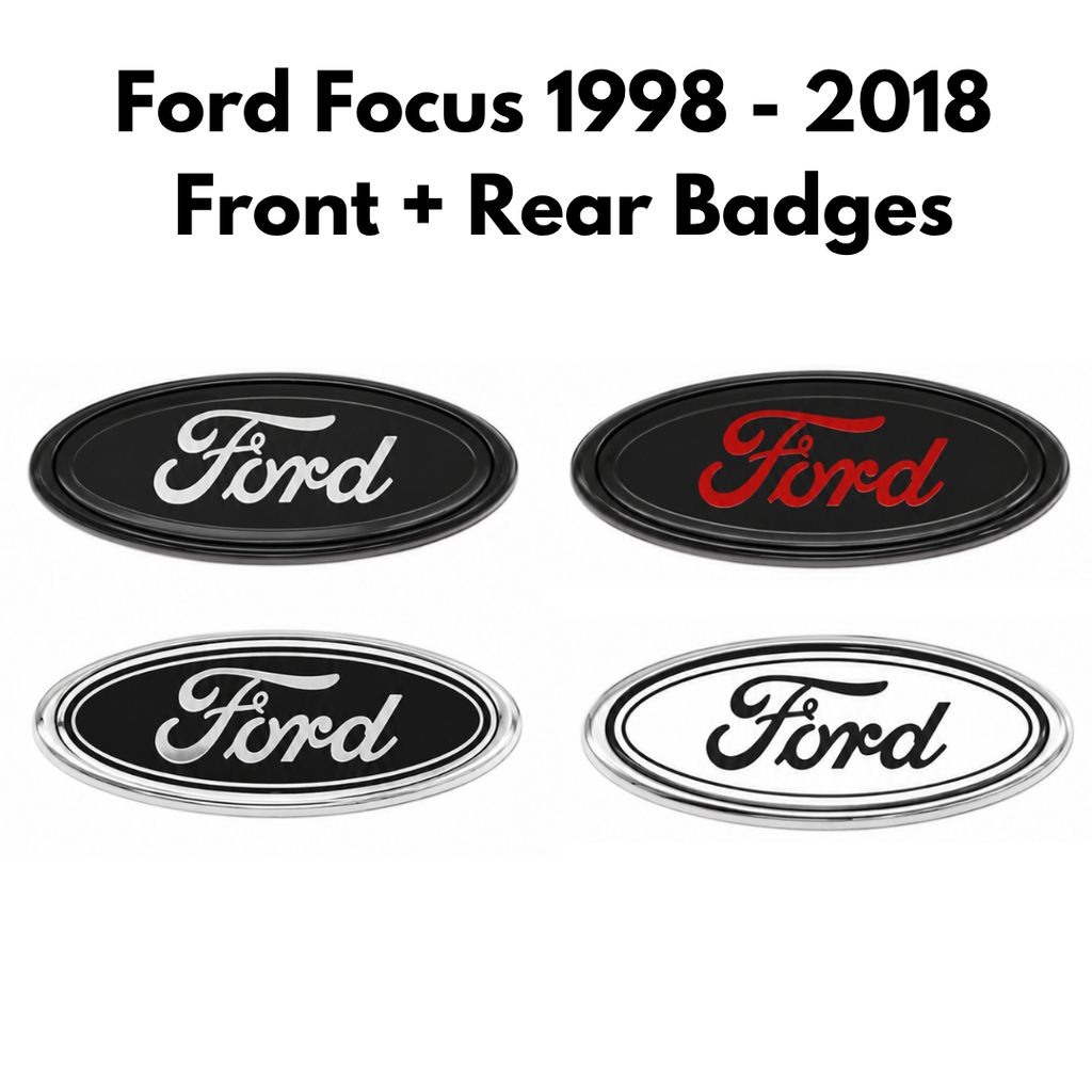 Ford Focus 1998 - 2018 Front + Rear Black Badge Set