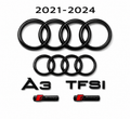 Audi A3 Gloss Black Badge Set | Front & Rear | 2021–2024 (8Y)
