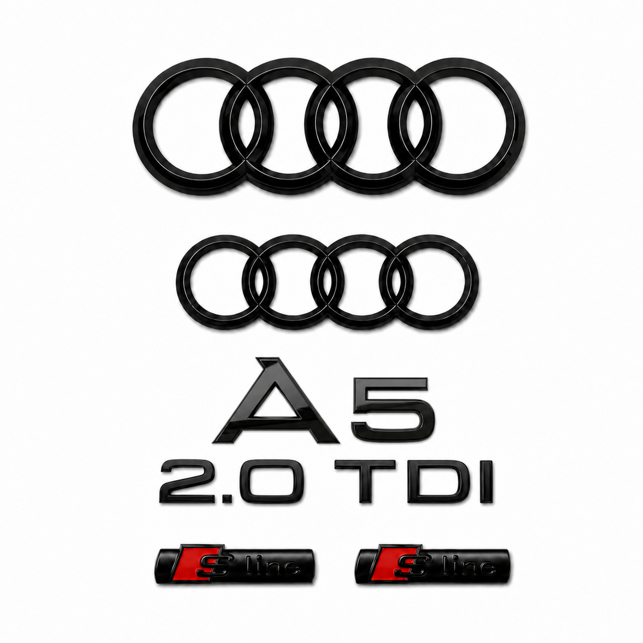 Audi A5 2012 2.0 TDI Sportback Full Black Badge Set - Custom Order For Brian