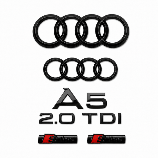 Audi A5 2012 2.0 TDI Sportback Full Black Badge Set - Custom Order For Brian