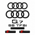 Audi Q7 Gloss Black Badge Set | Front & Rear | 2016+