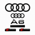 Audi A6 Gloss Black Badge Set | Front & Rear