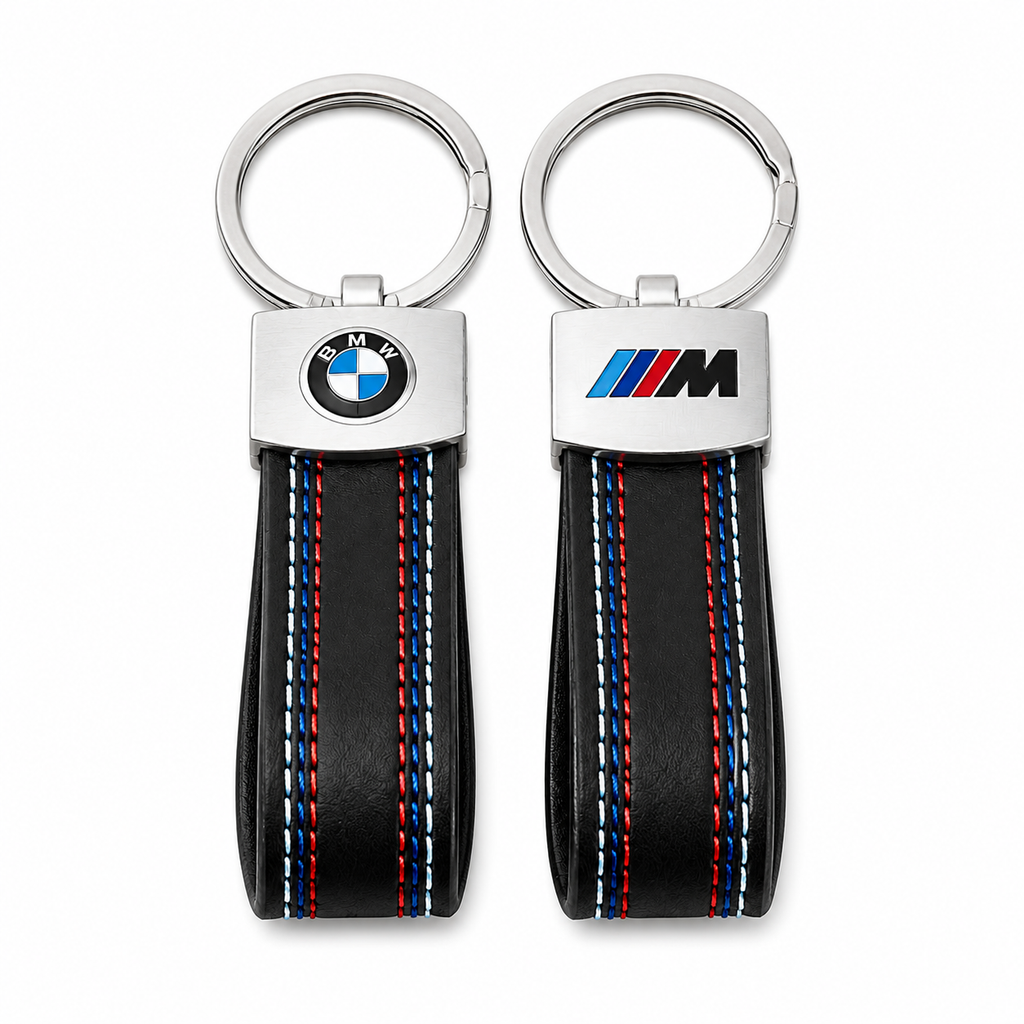 Luxury Leather BMW Keyring | Metal M Sport Keychain