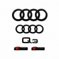 Audi Q3 Gloss Black Badge Set | Front & Rear | 2019–2024