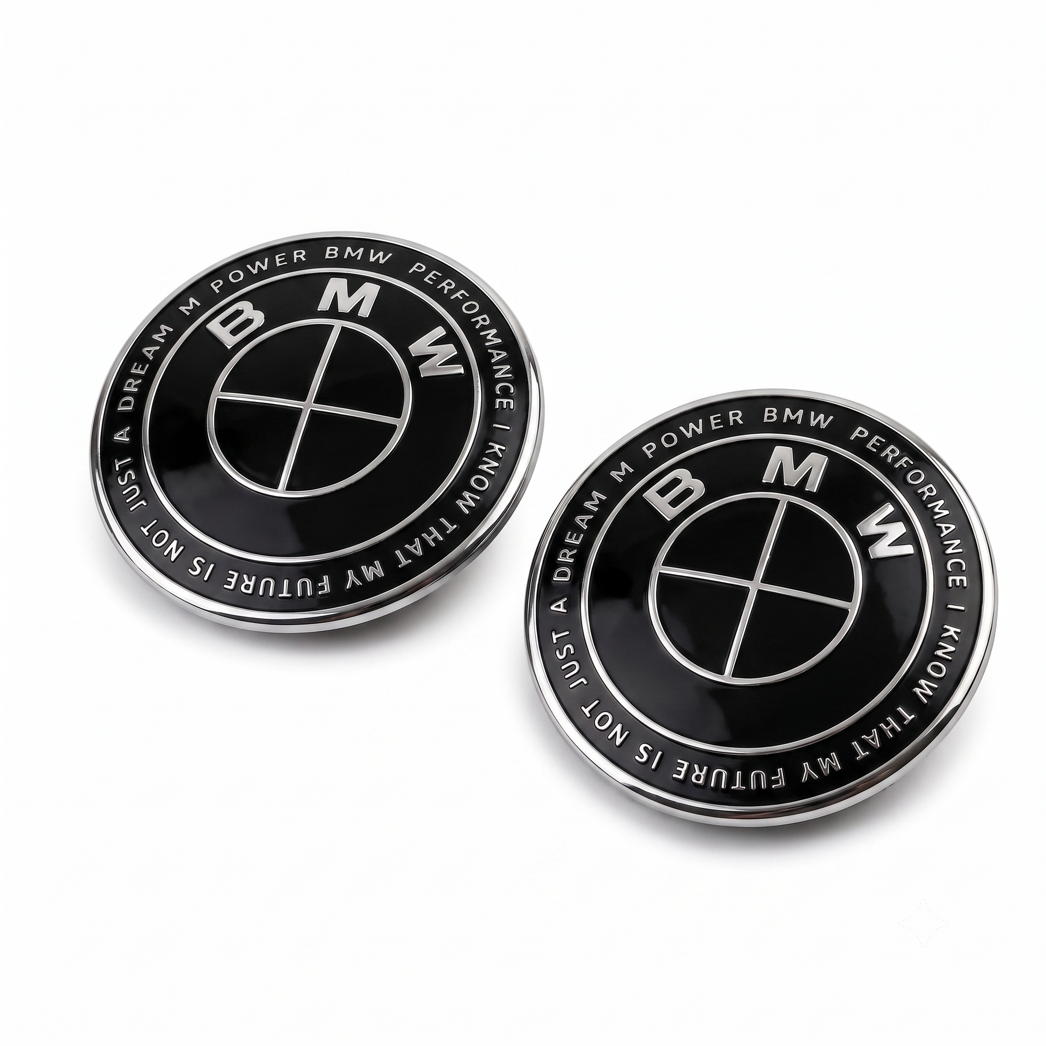 BMW Bonnet & Boot Black Badge Set | 74mm + 82mm