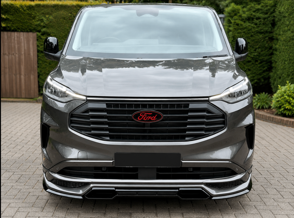 Ford Transit Custom 2013 - 2025 Front + Rear Black Badge Set