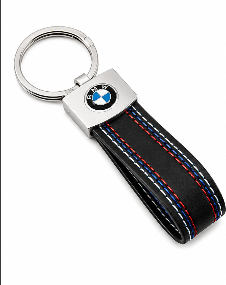 Luxury Leather BMW Keyring | Metal M Sport Keychain