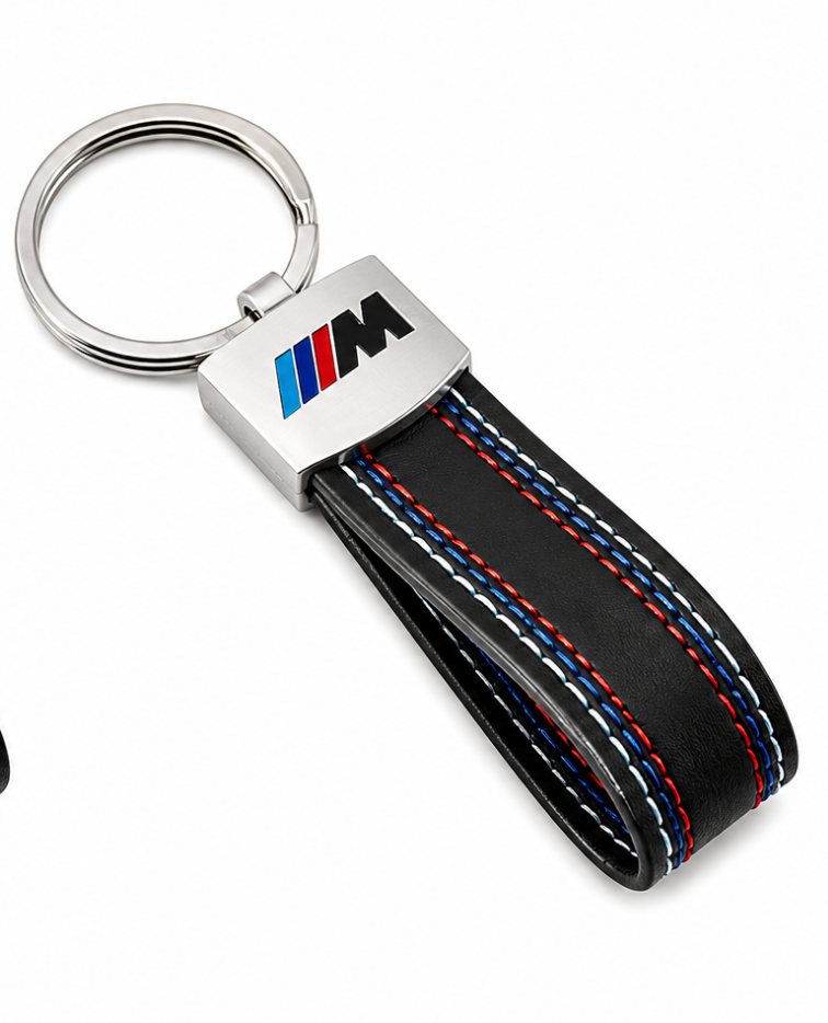 Luxury Leather BMW Keyring | Metal M Sport Keychain