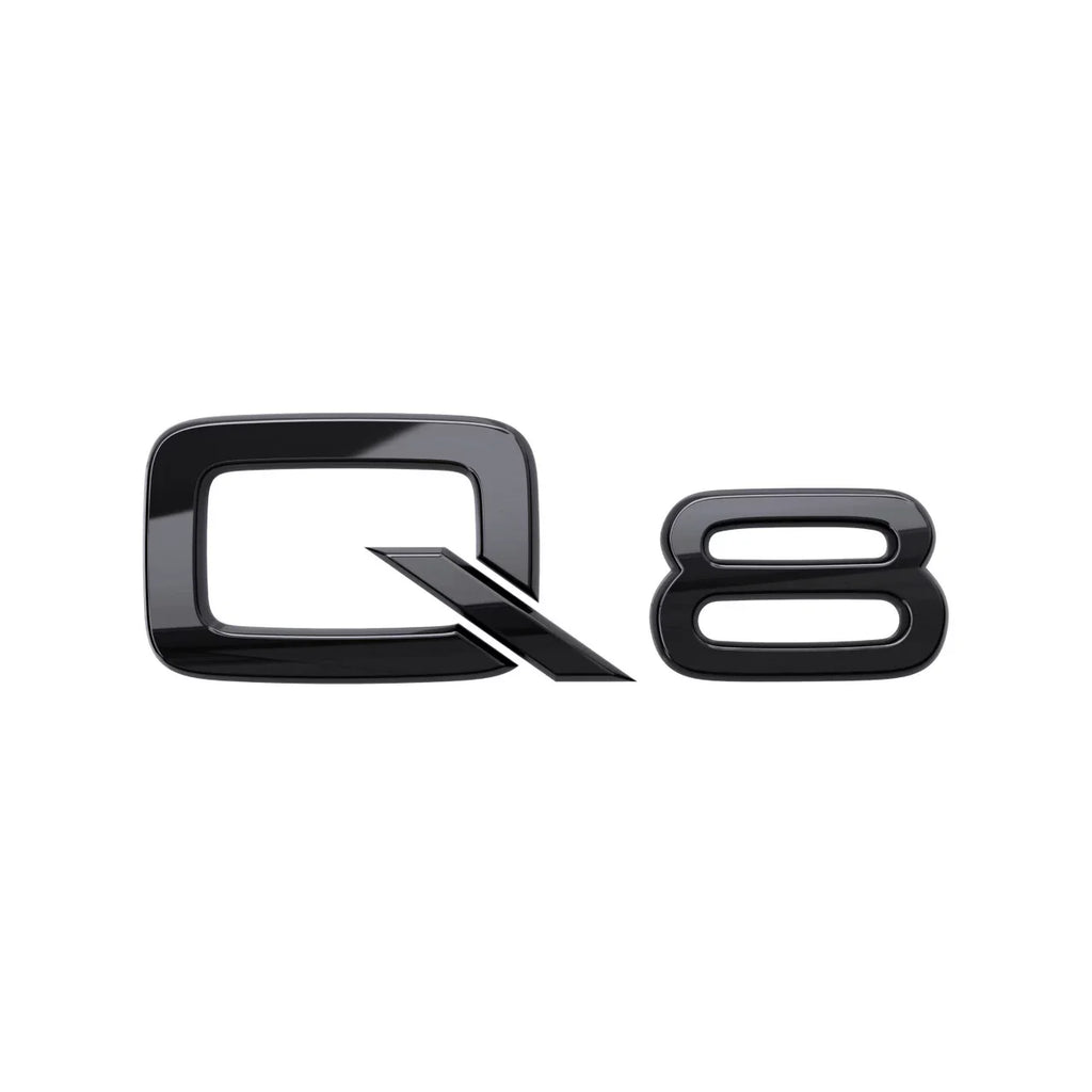 Audi Q8 Gloss Black Badge Set | Front & Rear