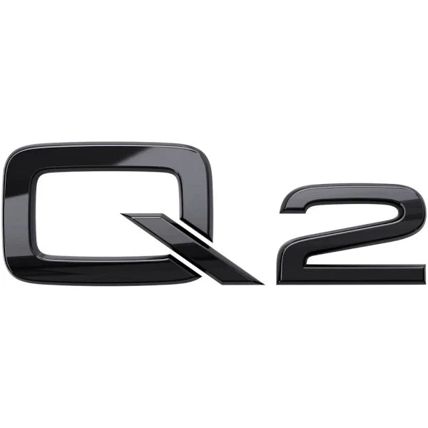 Audi Q2 Gloss Black Badge Set | Front & Rear | 2017–2024