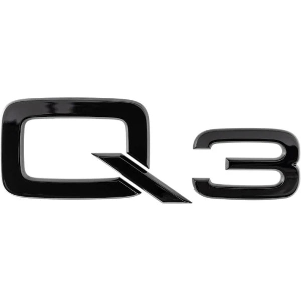 Audi Q3 Gloss Black Badge Set | Front & Rear | 2016–2024