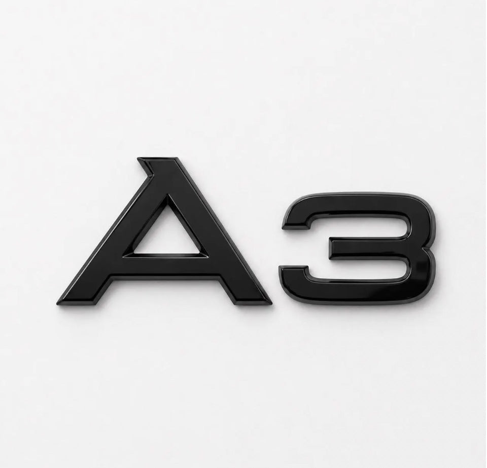 Audi A3 Gloss Black Badge Set | Front & Rear | 2003-2020